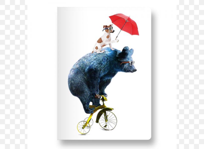 Bear Canvas Print Bicycle Cycling, PNG, 800x600px, Bear, Art, Bicycle, Canvas, Canvas Print Download Free
