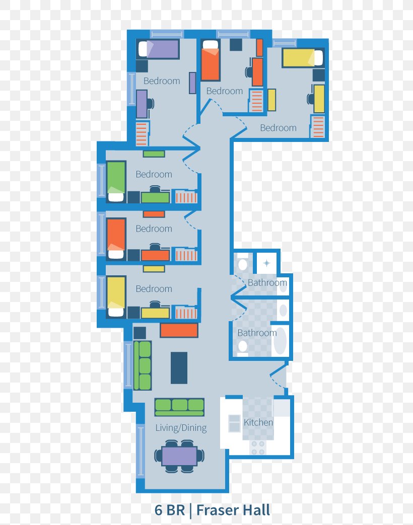 Floor Plan Fraser Hall Bedroom House, PNG, 716x1043px, Floor Plan, Area, Bathroom, Bed, Bedroom Download Free