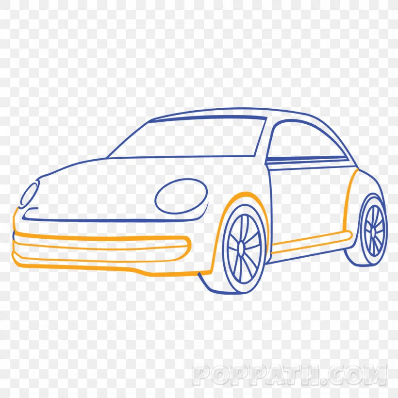 Volkswagen Beetle Car Automotive Design Drawing, PNG, 1000x1000px, Volkswagen, Area, Artwork, Automotive Design, Automotive Exterior Download Free