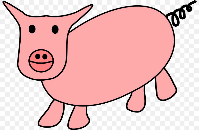 Domestic Pig Drawing Clip Art, PNG, 800x537px, Pig, Animaatio, Animal Figure, Area, Artwork Download Free