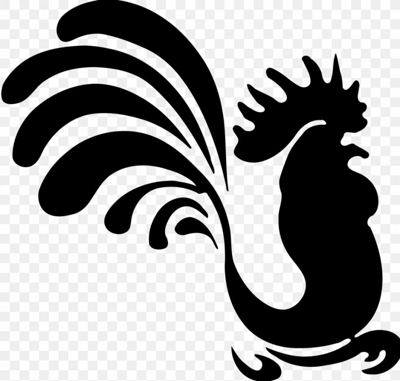 Rooster Chinese Zodiac Chinese Calendar, PNG, 958x914px, Rooster, Artwork, Beak, Bird, Black And White Download Free