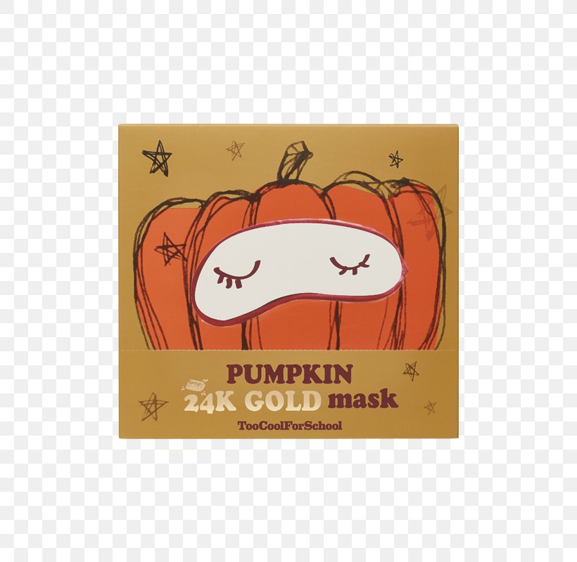 Too Cool For School Pumpkin 24K Gold Mask Too Cool For School Pumpkin 24K Gold Mask K-Beauty Skin Care, PNG, 800x800px, Mask, Cosmetics, Cosmetics In Korea, Face, Facial Download Free
