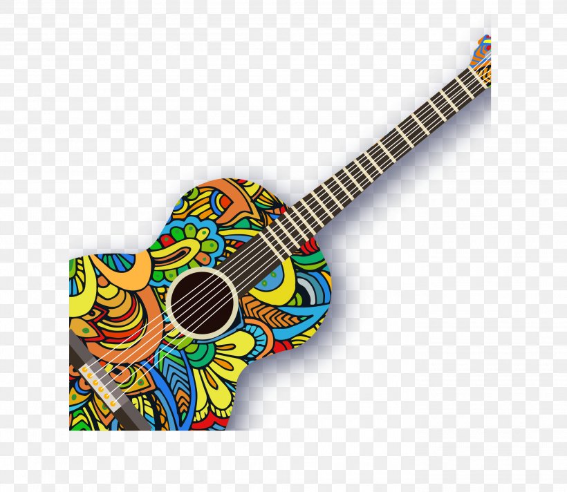 Acoustic Guitar Ukulele, PNG, 2795x2427px, Watercolor, Cartoon, Flower, Frame, Heart Download Free
