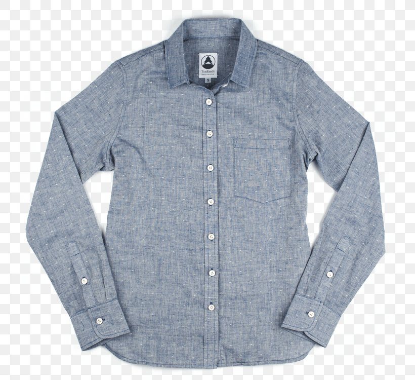 Dress Shirt Long-sleeved T-shirt Long-sleeved T-shirt Denim, PNG, 750x750px, Dress Shirt, Barnes Noble, Blue, Button, Collar Download Free