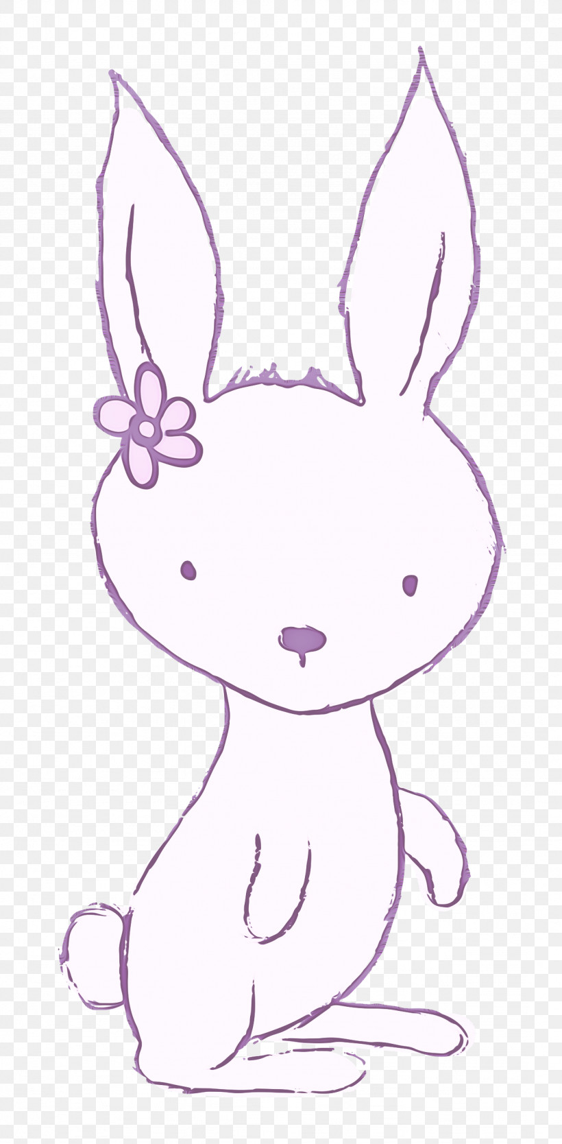 Easter Bunny, PNG, 1229x2500px, Cartoon Bunny, Bunny, Cat, Easter Bunny, Line Art Download Free