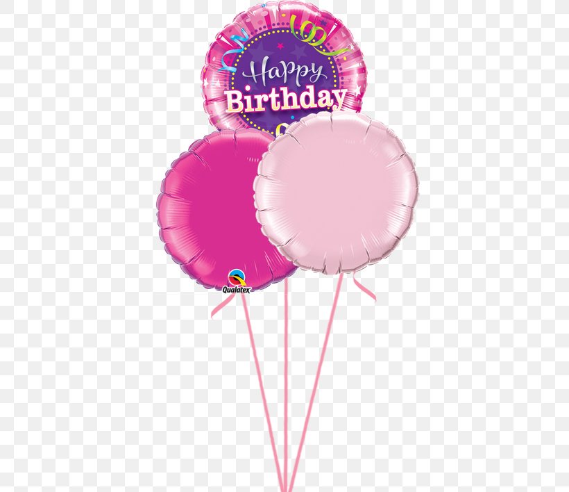 Balloon Birthday Party Pink Sweet Sixteen, PNG, 570x708px, Balloon, Birthday, Blue, Color, Fuchsia Download Free