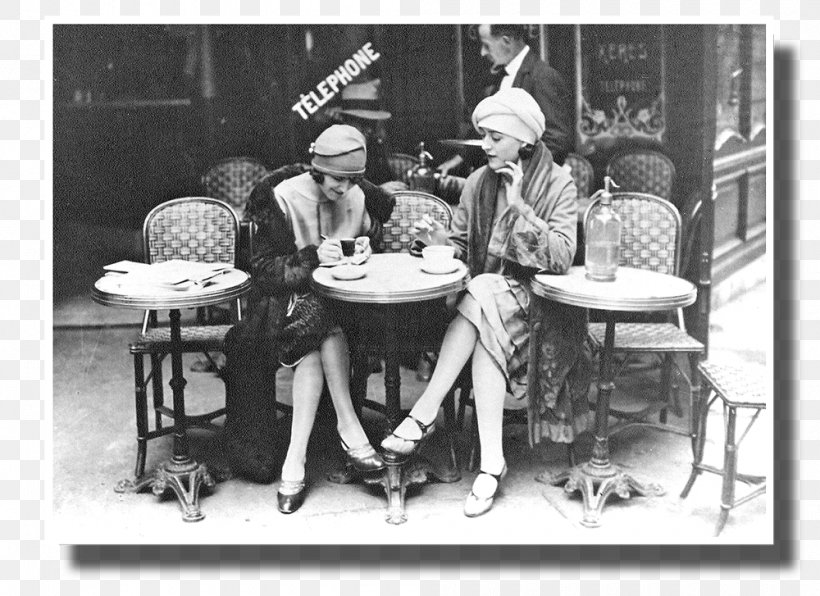 Paris Cafe 1920s Coffee Bistro, PNG, 1000x727px, Paris, Art, Artwork, Bistro, Black And White Download Free
