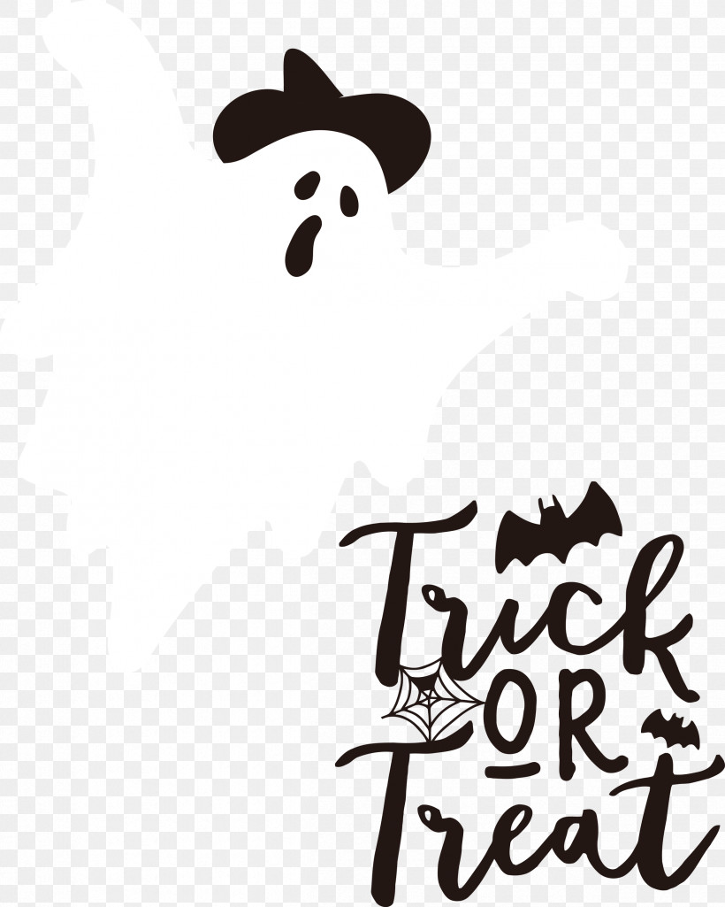 Trick Or Treat Trick-or-treating Halloween, PNG, 2399x3000px, Trick Or Treat, Black, Black And White, Cartoon, Dog Download Free