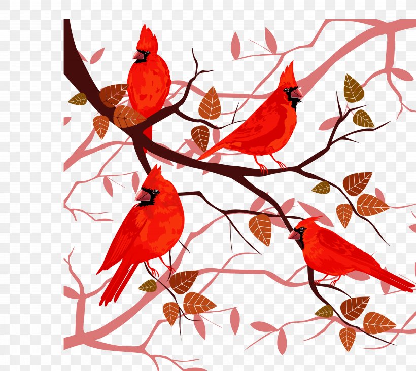Branch Christmas Tree, PNG, 5348x4776px, Branch, Art, Beak, Bird, Cardinal Download Free
