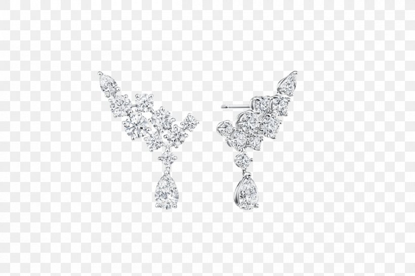 Earring Jewellery Diamond Harry Winston, Inc. Gemstone, PNG, 1200x800px, Earring, Black And White, Body Jewellery, Body Jewelry, Brilliant Download Free