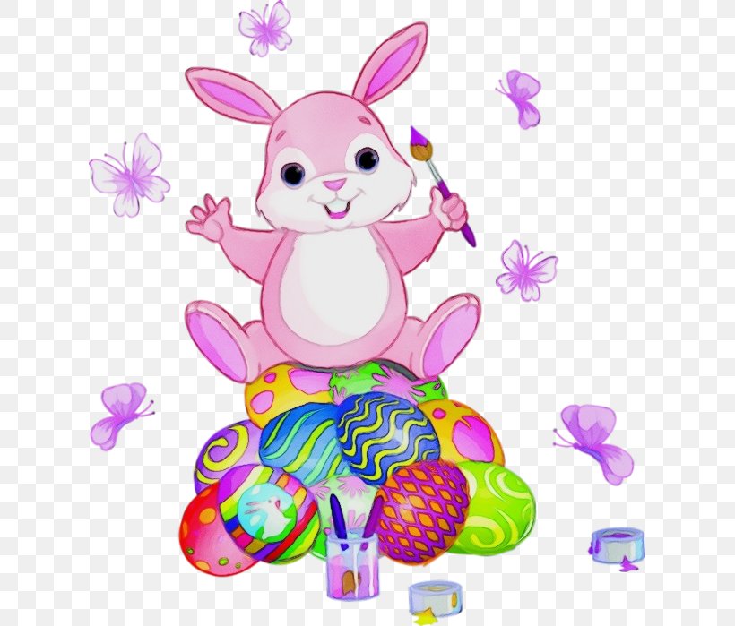 Easter Bunny, PNG, 621x699px, Watercolor, Animal Figure, Easter Bunny, Easter Egg, Paint Download Free