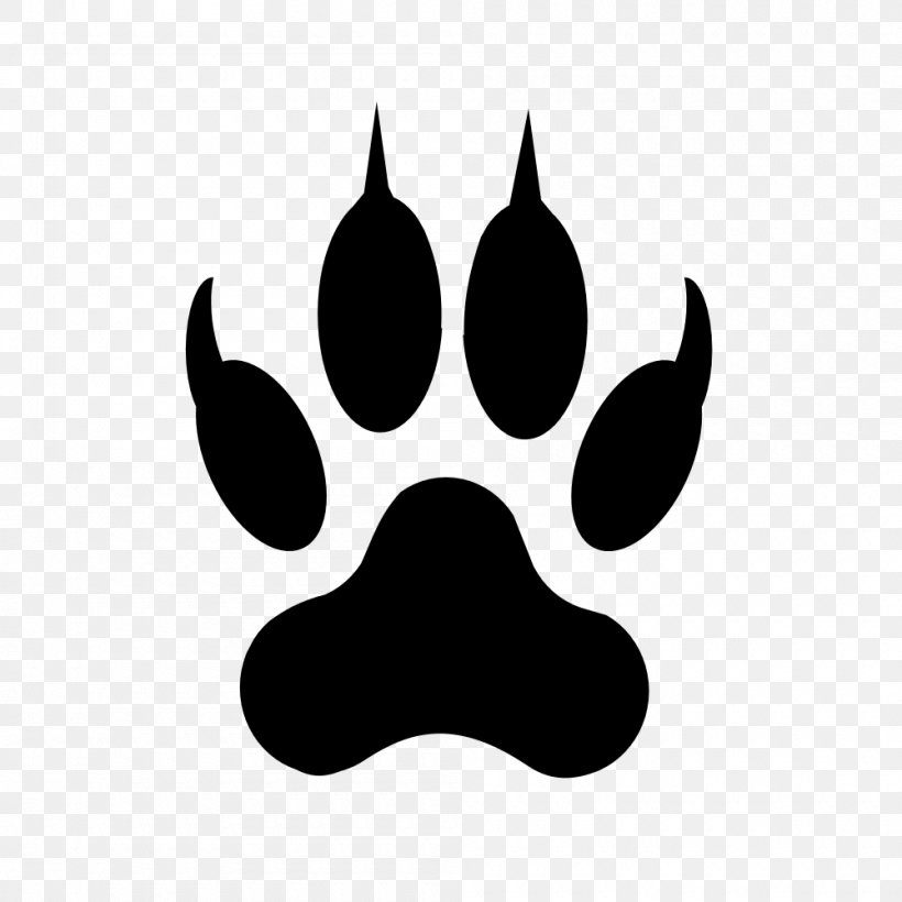 Lion Footprint Liger Paw Clip Art, PNG, 1000x1000px, Lion, Big Cat, Black, Black And White, Cougar Download Free