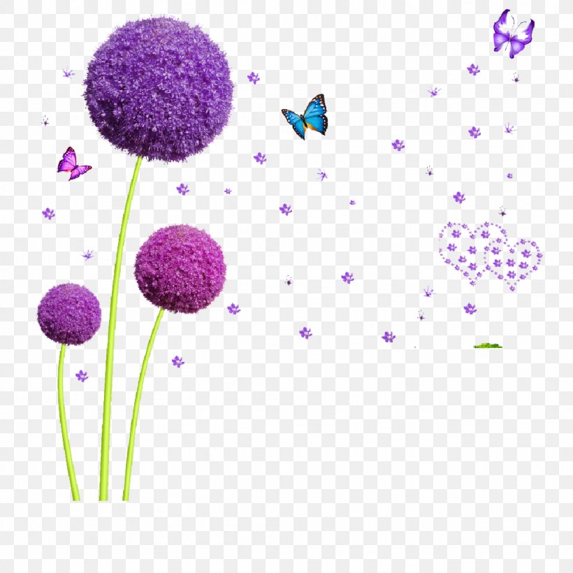 Common Dandelion Purple Euclidean Vector, PNG, 1024x1024px, Common Dandelion, Creativity, Dandelion, Pattern, Petal Download Free