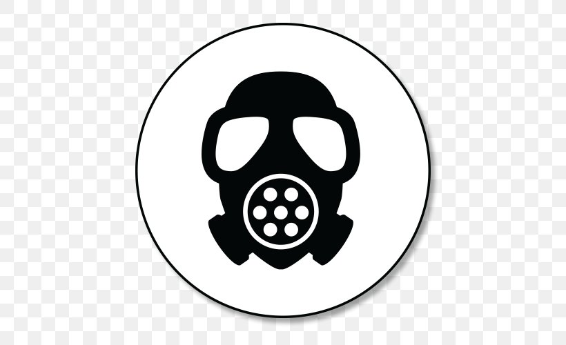 Gas Mask Clip Art, PNG, 500x500px, Gas Mask, Area, Black And White, Gas, Hazard Download Free