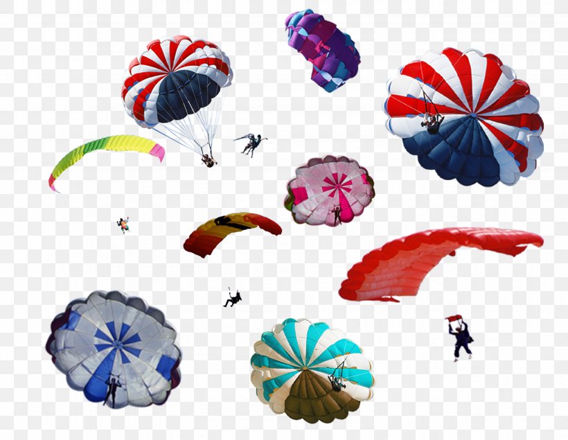 Parachute, PNG, 3357x2600px, Parachute, Designer, Gratis, Parachuting, Petal Download Free