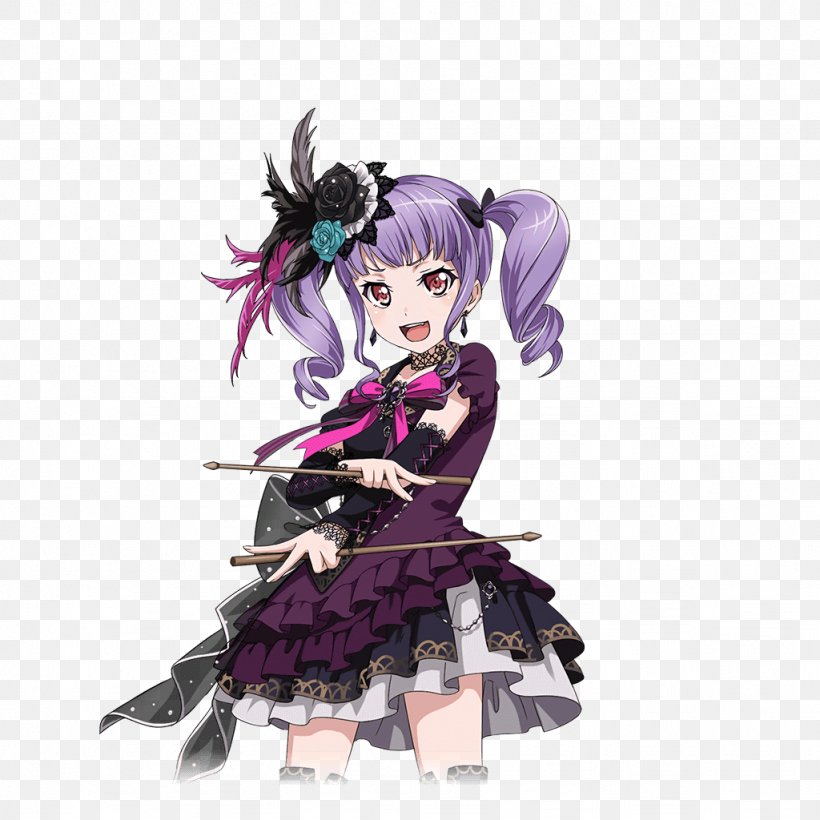 BanG Dream! Girls Band Party! Roselia Army Knowledge Online BLACK SHOUT, PNG, 1024x1024px, Watercolor, Cartoon, Flower, Frame, Heart Download Free