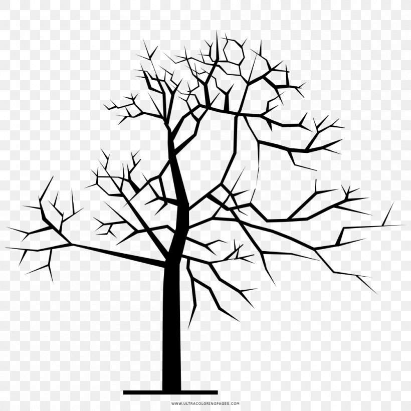 Twig Coloring Book Drawing Tree Clip Art, PNG, 1000x1000px, Twig, Artwork, Black And White, Branch, Character Download Free