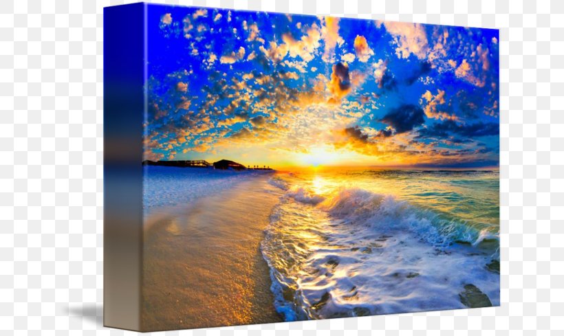 Pensacola Beach Sea Shore Landscape Photography, PNG, 650x489px, Pensacola Beach, Beach, Calm, Canvas Print, Fineart Photography Download Free