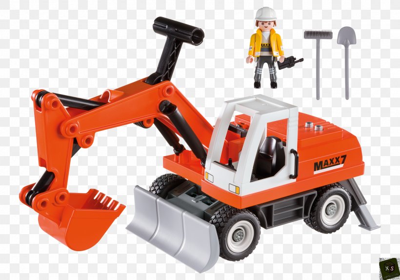 Playmobil Toy Excavator Game Backhoe Loader, PNG, 1920x1344px, Playmobil, Architectural Engineering, Backhoe Loader, Bucket, Collecting Download Free
