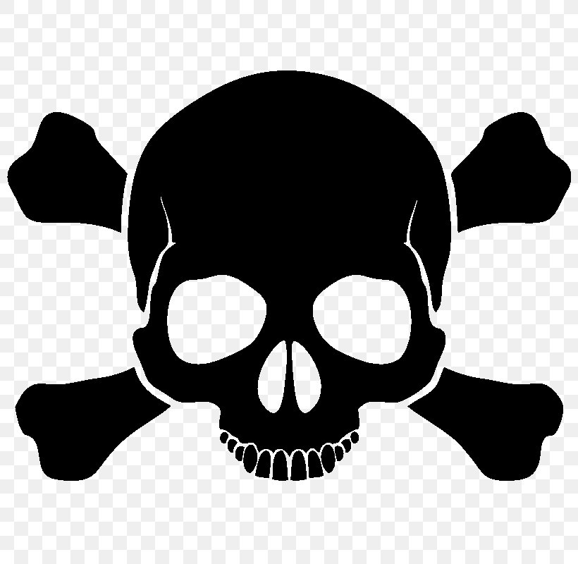 Skull And Bones Skull And Crossbones Royalty-free, PNG, 800x800px, Skull And Bones, Art, Black, Black And White, Bone Download Free