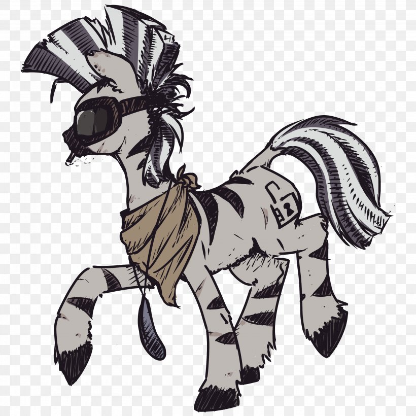 Horse Pony Quagga Pack Animal Art, PNG, 2983x2984px, Horse, Animal, Animal Figure, Art, Black And White Download Free