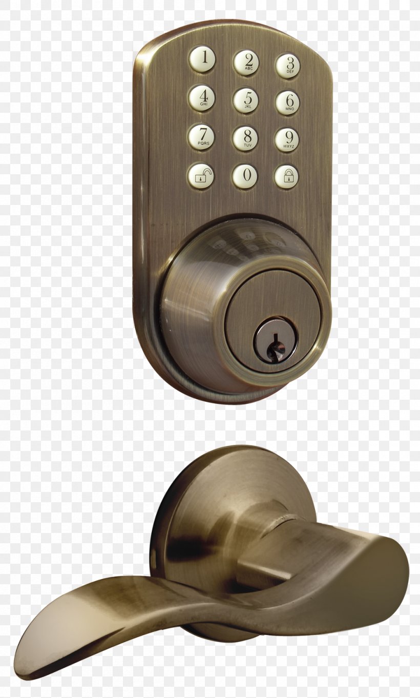 Dead Bolt Lock Keypad Remote Keyless System Door, PNG, 1000x1661px, Dead Bolt, Brass, Door, Door Handle, Electronics Download Free