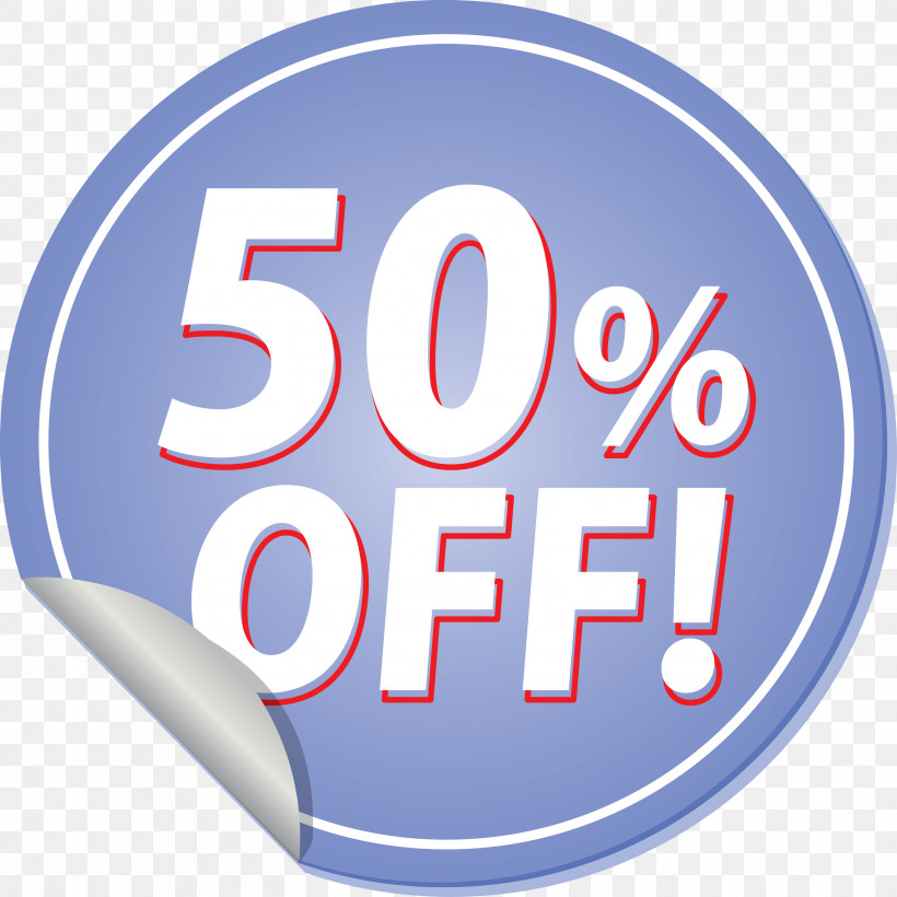 Discount Tag With 50% Off Discount Tag Discount Label, PNG, 3000x3000px, Discount Tag With 50 Off, Analytic Trigonometry And Conic Sections, Area, Circle, Discount Label Download Free