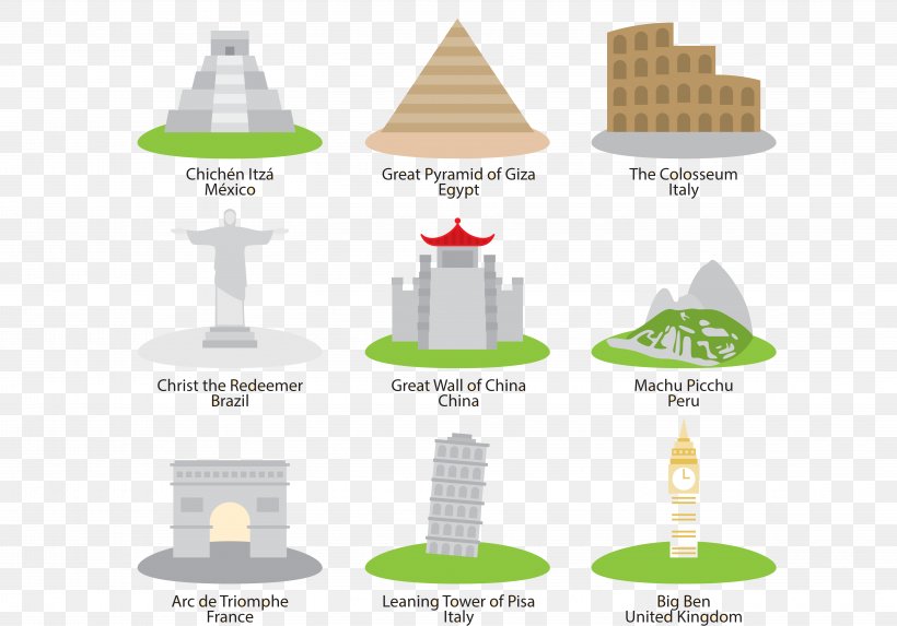 Great Wall Of China Taj Mahal Great Pyramid Of Giza Hanging Gardens Of Babylon New7Wonders Of The World, PNG, 5833x4083px, Great Wall Of China, Cone, Diagram, Great Pyramid Of Giza, Hanging Gardens Of Babylon Download Free