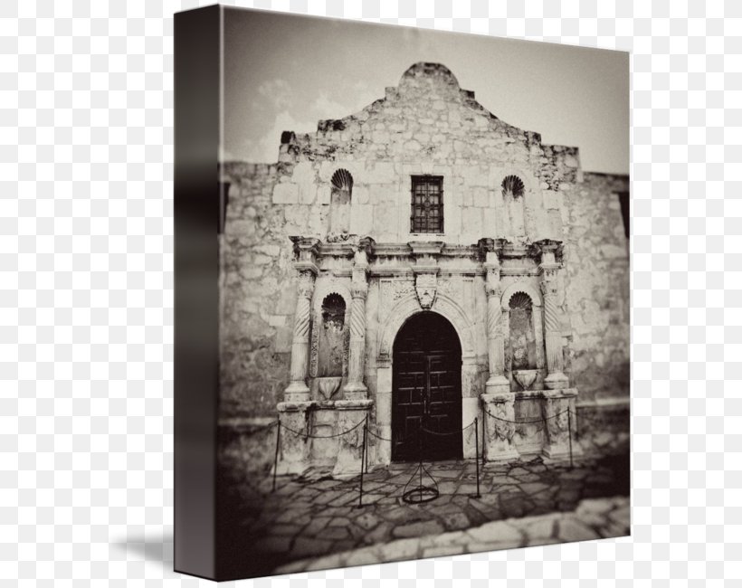 Alamo Mission In San Antonio Battle Of The Alamo Texas Revolution Soldier March 6, PNG, 589x650px, Alamo Mission In San Antonio, Arch, Battle Of The Alamo, Black And White, Building Download Free
