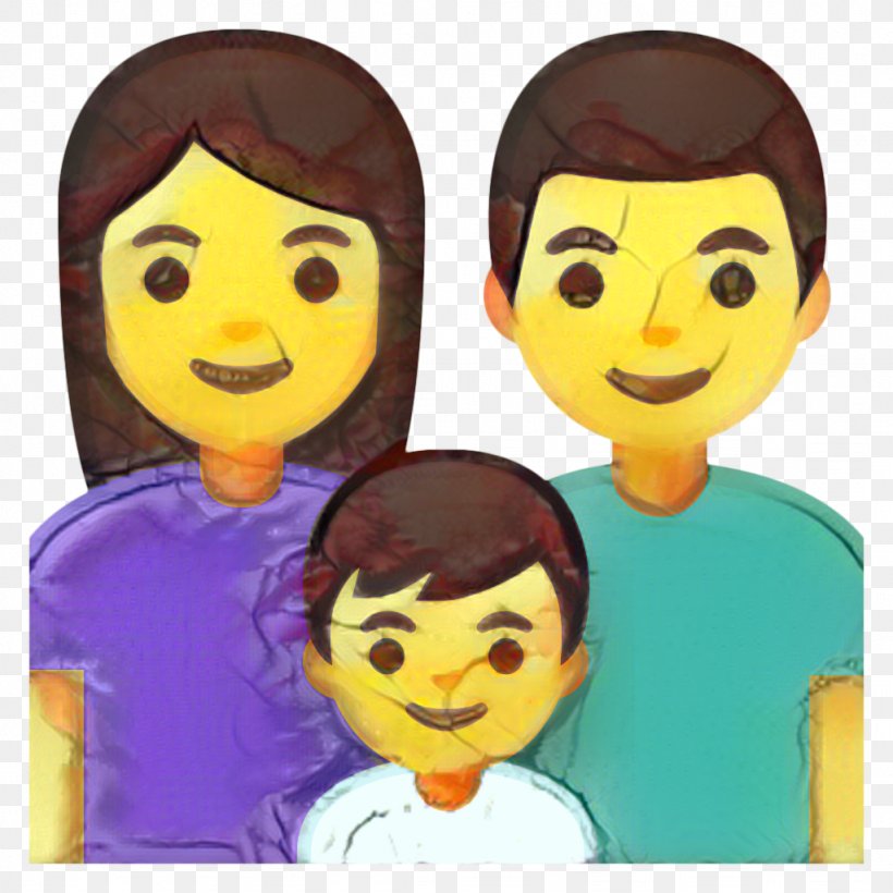 Happy Family Cartoon, PNG, 1024x1024px, Smiley, Animation, Apple Color Emoji, Black Hair, Cartoon Download Free