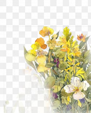 Hand-painted Flower Bouquet - Floral Design Watercolor Painting Flower Bouquet Drawing Illustration PNG