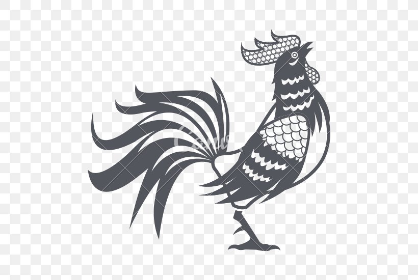 Chinese New Year Rooster Greeting & Note Cards Chinese Calendar, PNG, 550x550px, Chinese New Year, Art, Beak, Bird, Black And White Download Free
