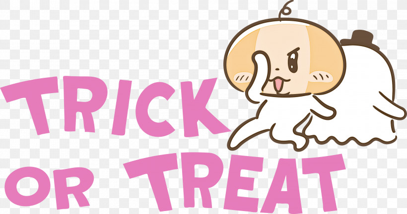 TRICK OR TREAT Halloween, PNG, 2999x1581px, Trick Or Treat, Calligraphy, Cartoon, Character, Drawing Download Free