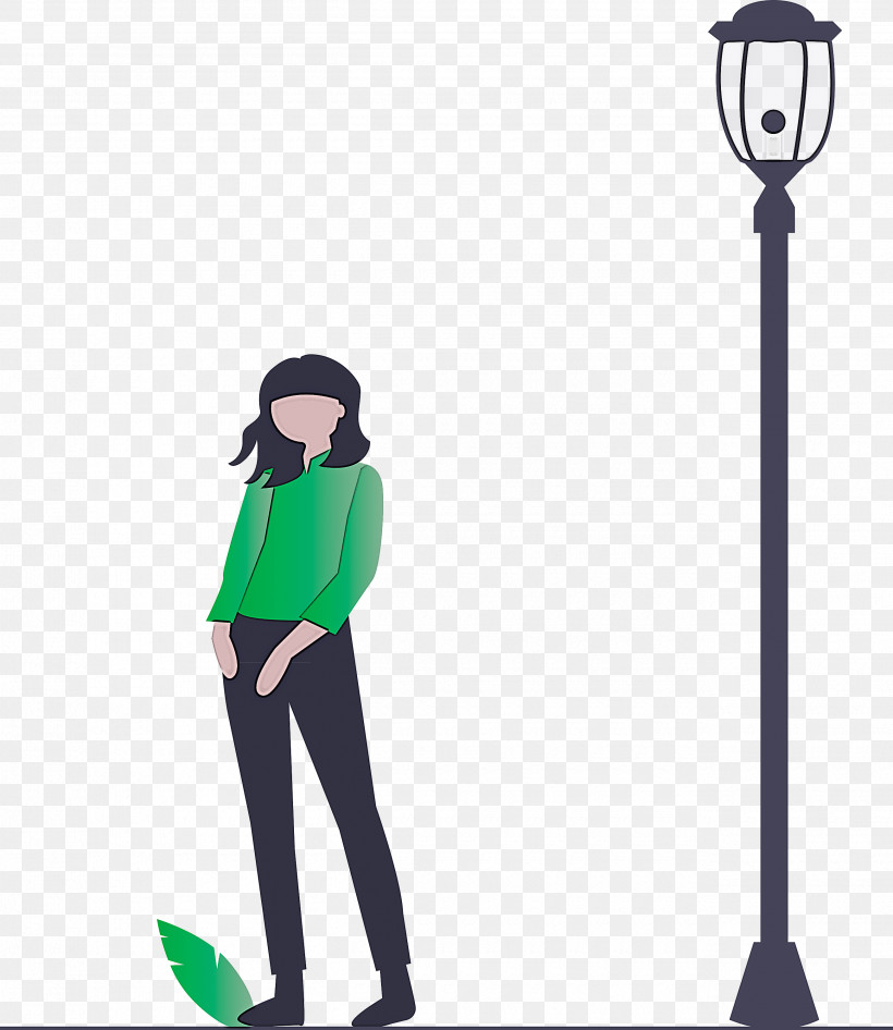 Modern Girl, PNG, 2600x3000px, Modern Girl, Green, Light Fixture, Standing, Street Light Download Free