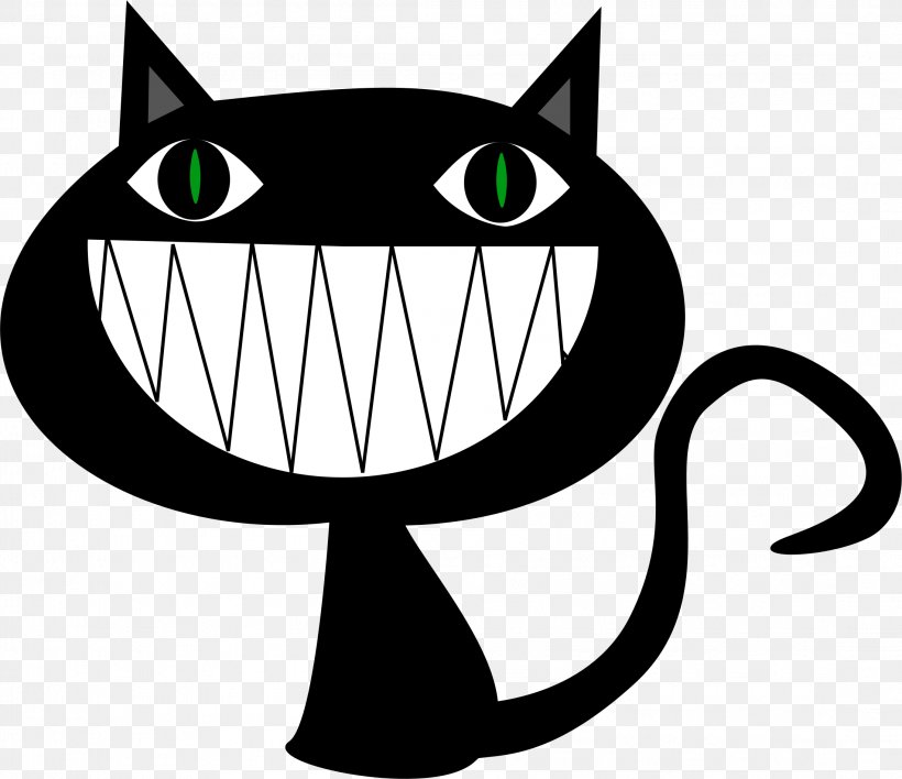 Cheshire Cat Black Cat Clip Art, PNG, 2196x1897px, Cat, Artwork, Big Cat, Black, Black And White Download Free