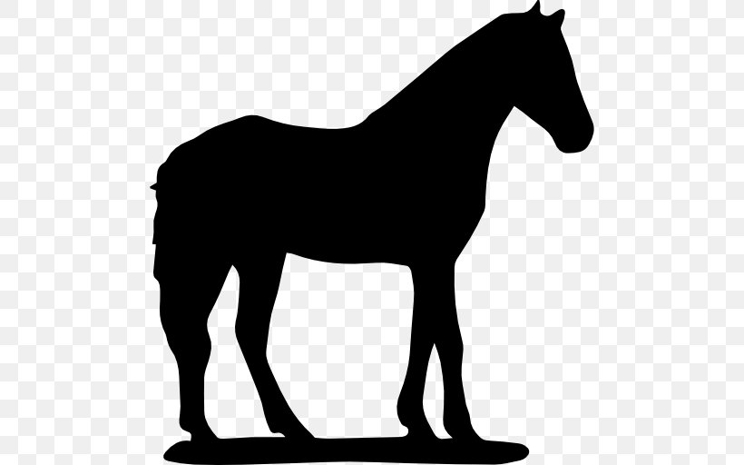 Horse Silhouette Download, PNG, 512x512px, Horse, Black And White, Bridle, Colt, Foal Download Free