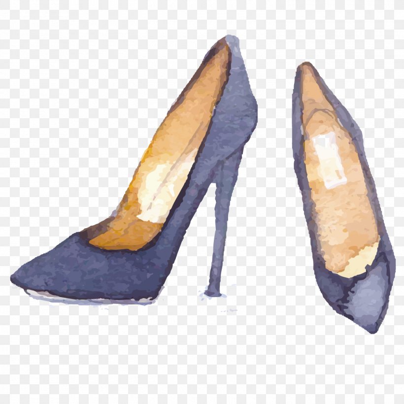 Shoe Watercolor Painting High-heeled Footwear Illustration, PNG, 1500x1500px, Shoe, Absatz, Boot, Clothing, Designer Download Free