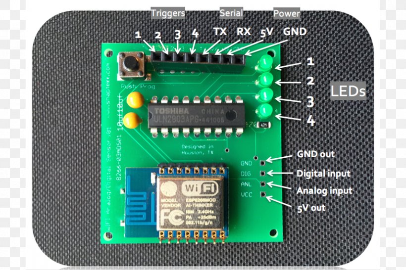 Microcontroller ESP8266 Electronics Analog Signal Wi-Fi, PNG, 855x570px ...