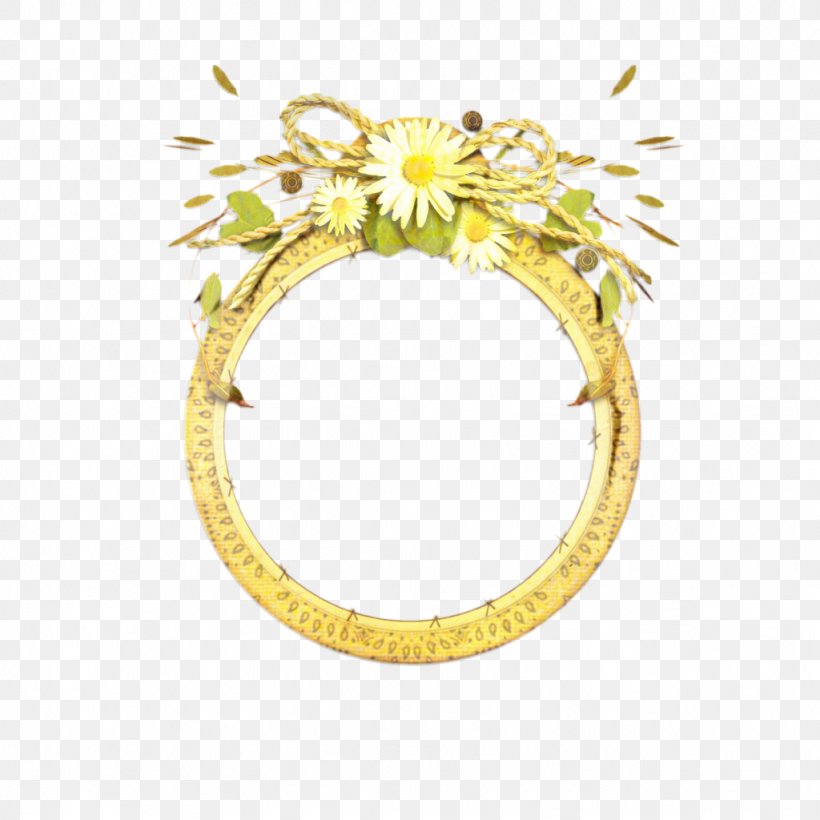 Yellow Flower, PNG, 1024x1024px, Body Jewellery, Flower, Jewellery, Oval, Picture Frames Download Free