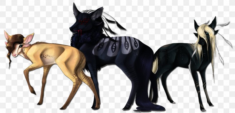 Horse Deer Antelope Dog Pack Animal, PNG, 1756x849px, Horse, Antelope, Canidae, Character, Deer Download Free