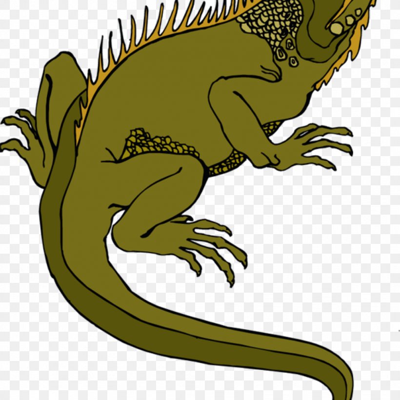 Reptile Lizard Clip Art Green Iguana Openclipart, PNG, 1024x1024px, Reptile, Amphibian, Artwork, Common Iguanas, Fauna Download Free
