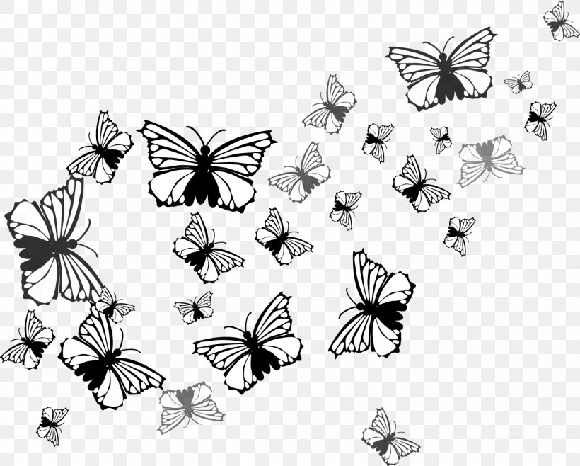 Butterfly Nymphalidae Insect Euclidean Vector, PNG, 1339x1075px, Butterfly, Animal, Arthropod, Black And White, Brush Footed Butterfly Download Free