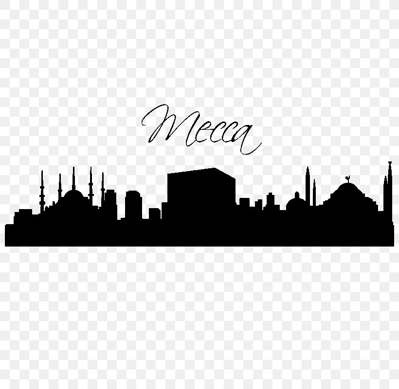 Mecca Sticker Wall Decal Building, PNG, 800x800px, Mecca, Art, Black And White, Brand, Building Download Free