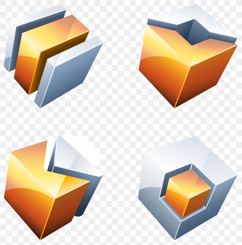 Geometry Geometric Shape 3D Computer Graphics, PNG, 3587x3628px, Yellow, Orange, Product, Product Design, Square Inc Download Free