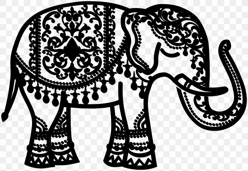 Indian Elephant African Elephant Horse Drawing Visual Arts, PNG, 8000x5519px, Indian Elephant, African Elephant, Art, Asian Elephant, Blackandwhite Download Free