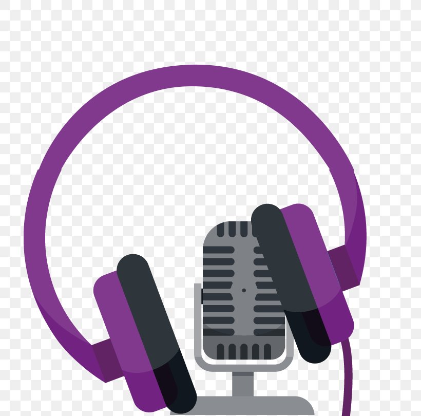 Purple Headphone Gray Mike Icon, PNG, 735x810px, Watercolor, Cartoon, Flower, Frame, Heart Download Free