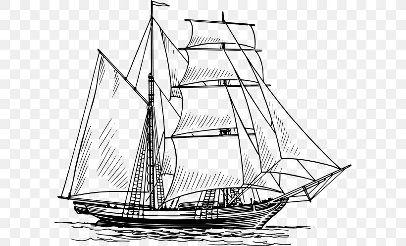 Drawing Sailboat Sailing Ship, PNG, 600x496px, Drawing, Art, Artwork, Baltimore Clipper, Barque Download Free