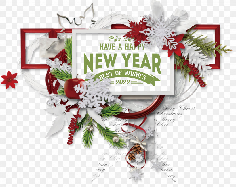 Happy New Year 2022 2022 New Year 2022, PNG, 3000x2385px, Christmas Day, Bauble, Christmas Tree, Drawing, Fan Art Download Free