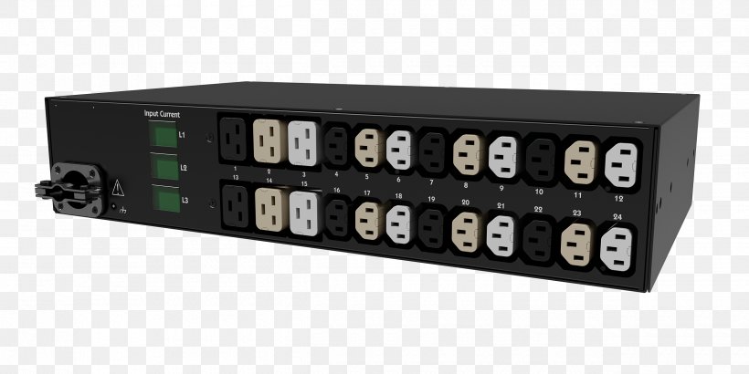 Power Distribution Unit Power Strips & Surge Suppressors 19-inch Rack Server Technology Electronics, PNG, 2500x1250px, 19inch Rack, Power Distribution Unit, Amplifier, Audio Receiver, Av Receiver Download Free