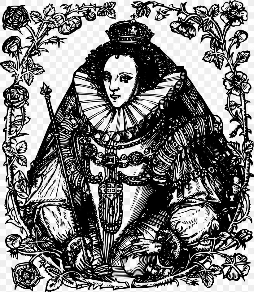 Elizabeth I Of England Clip Art, PNG, 2087x2400px, England, Art, Black And White, Comics Artist, Costume Design Download Free